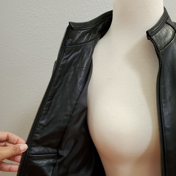 BASIX by Jacob Stevens Smooth Leather Jacket MED - Picture 5 of 5